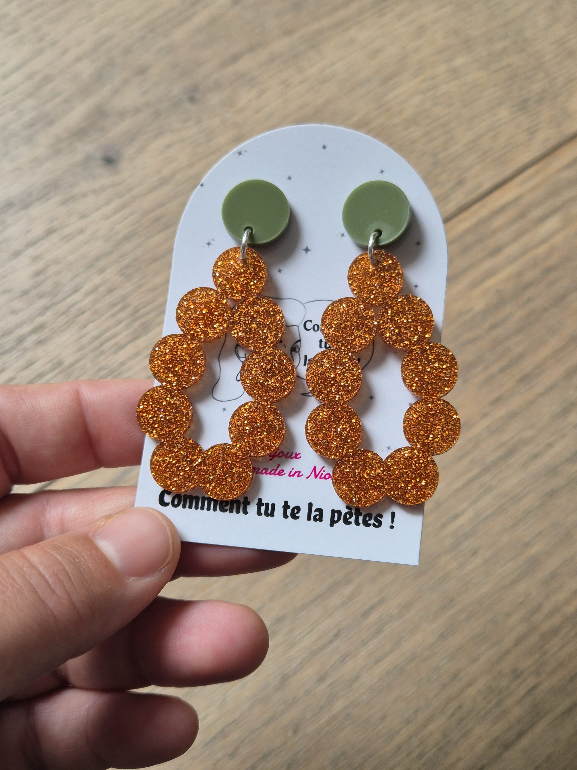 Boucles d'oreilles pendantes Georgette – Image 4