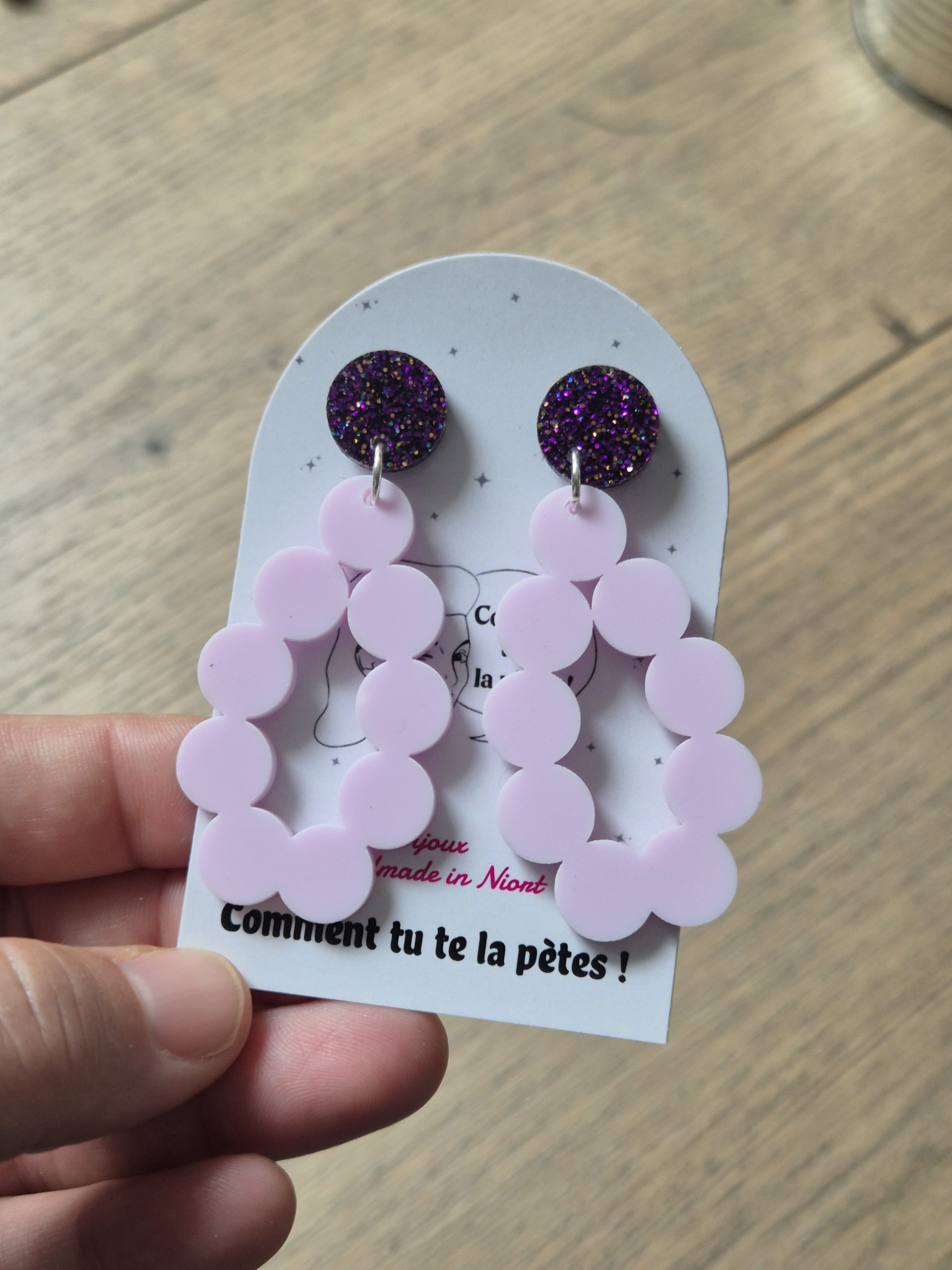 Boucles d'oreilles pendantes Georgette – Image 3
