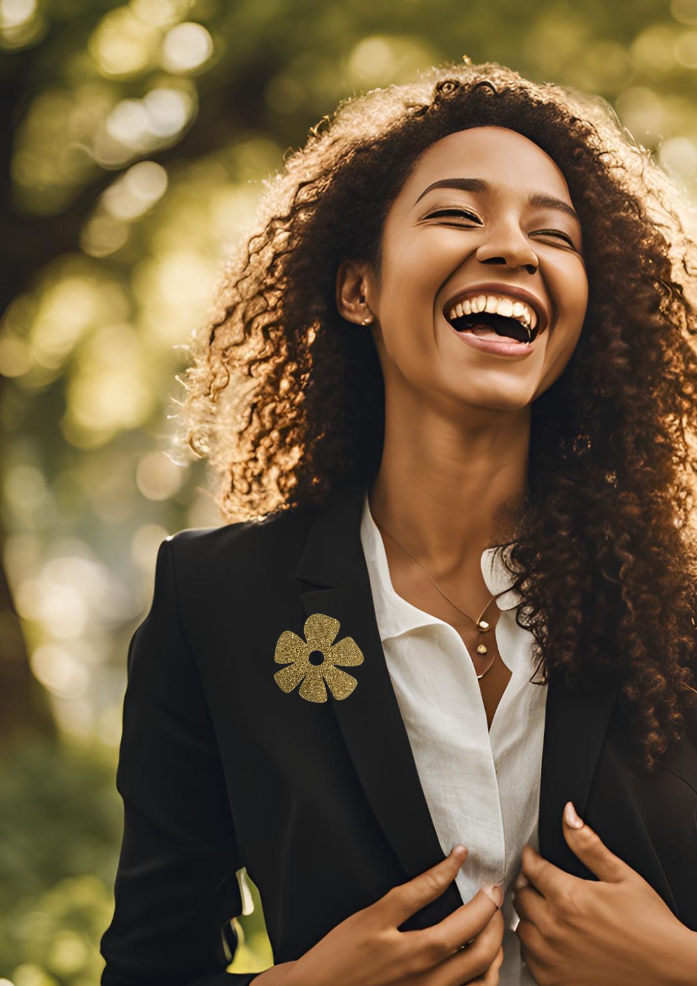 le badge Camélia, une fleur éclatante qui attire tous les regards !